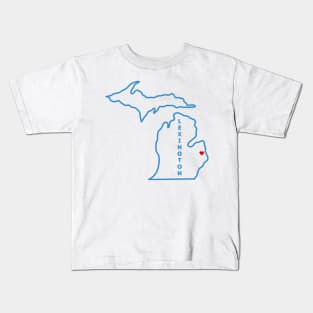 Lexington MI Love (Blue) Kids T-Shirt